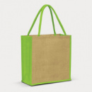 Monza Jute Tote Bag+Bright Green
