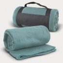 Glasgow Fleece Blanket with Strap+Grey