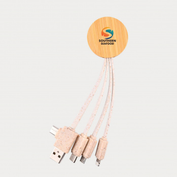 Sprite Round Bamboo Charging Cable