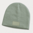 Nebraska Cable Knit Beanie with Patch+Light Grey